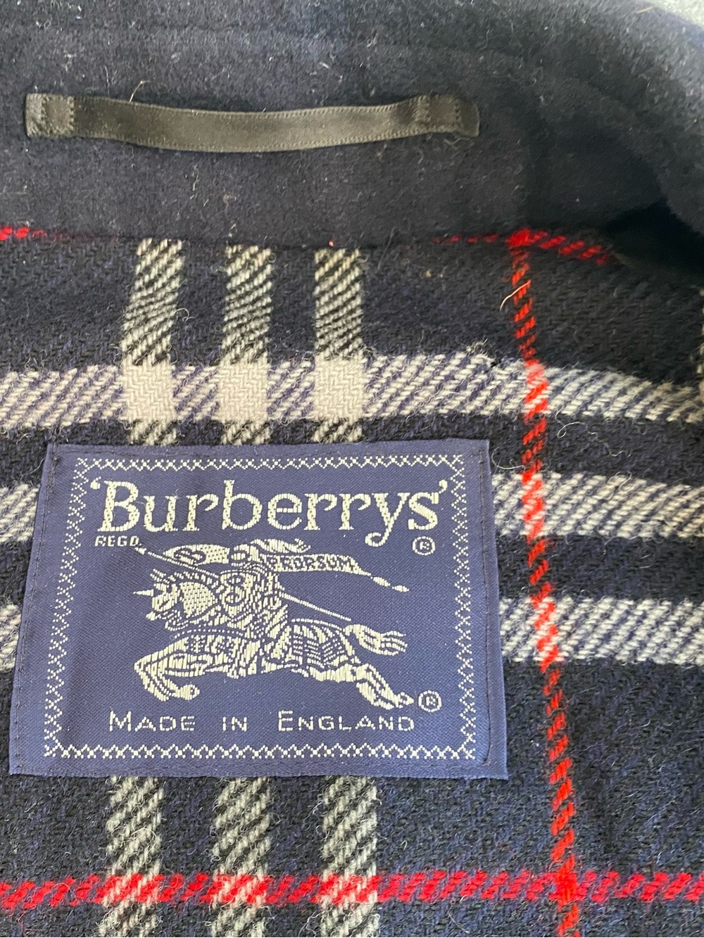 Vintage BURBERRYS' women's Jacket Wool Alpaca Nova Check Plaid Interior SZ Lg - Picture 10 of 16